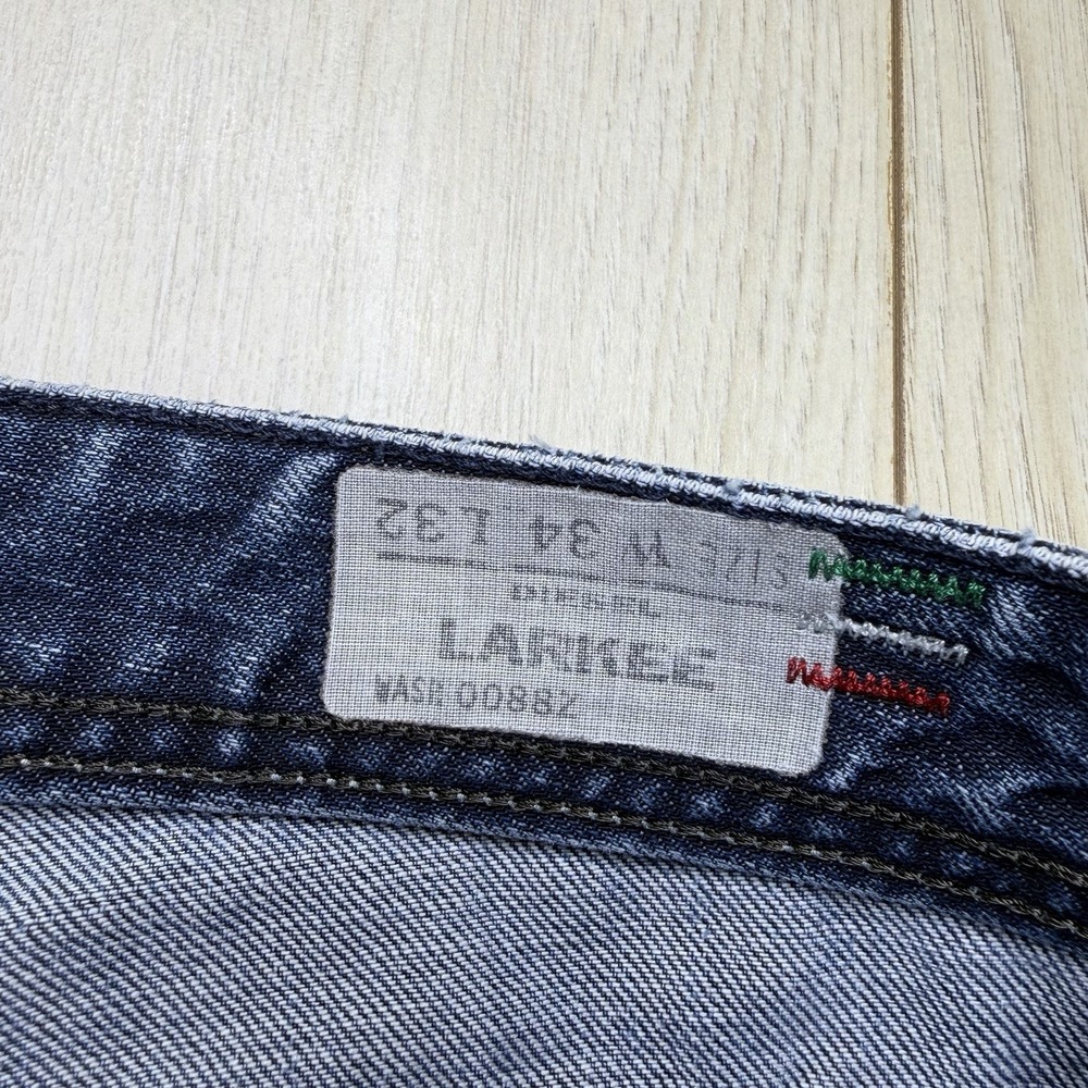Diesel Industry Mens LARKEE Button Fly 5 Pocket Denim Jeans Blue Wash Size 34x32 - Picture 8 of 16